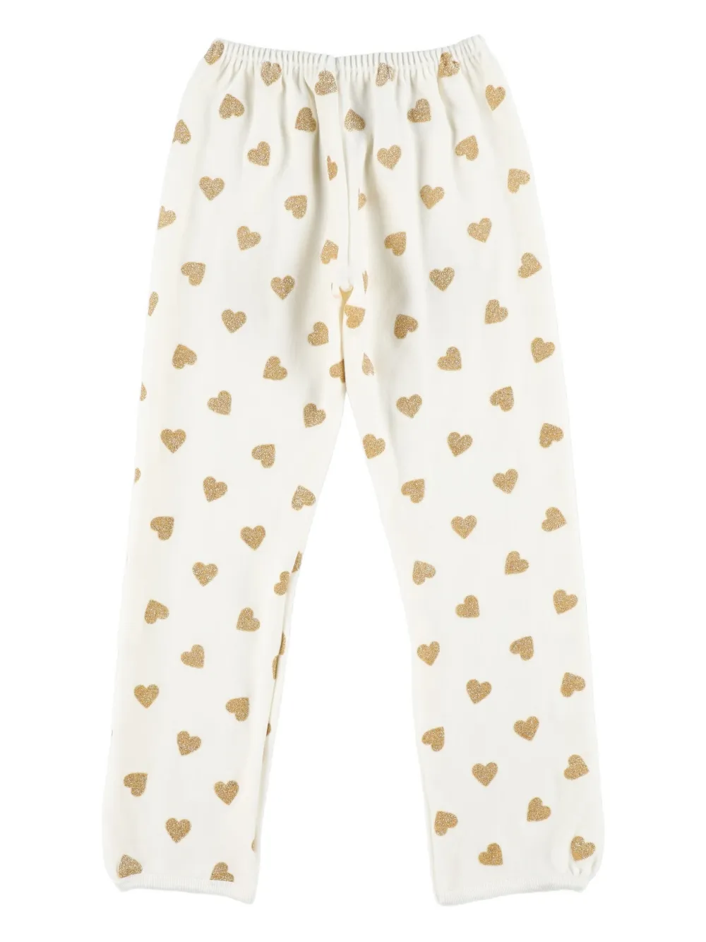 Petit Bateau Ruffled Heart-print Pyjama Set In White