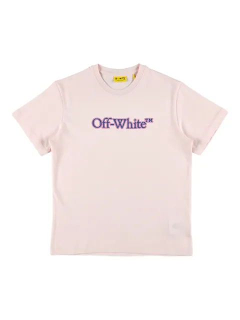 Off-White Kids playera con logo estampado