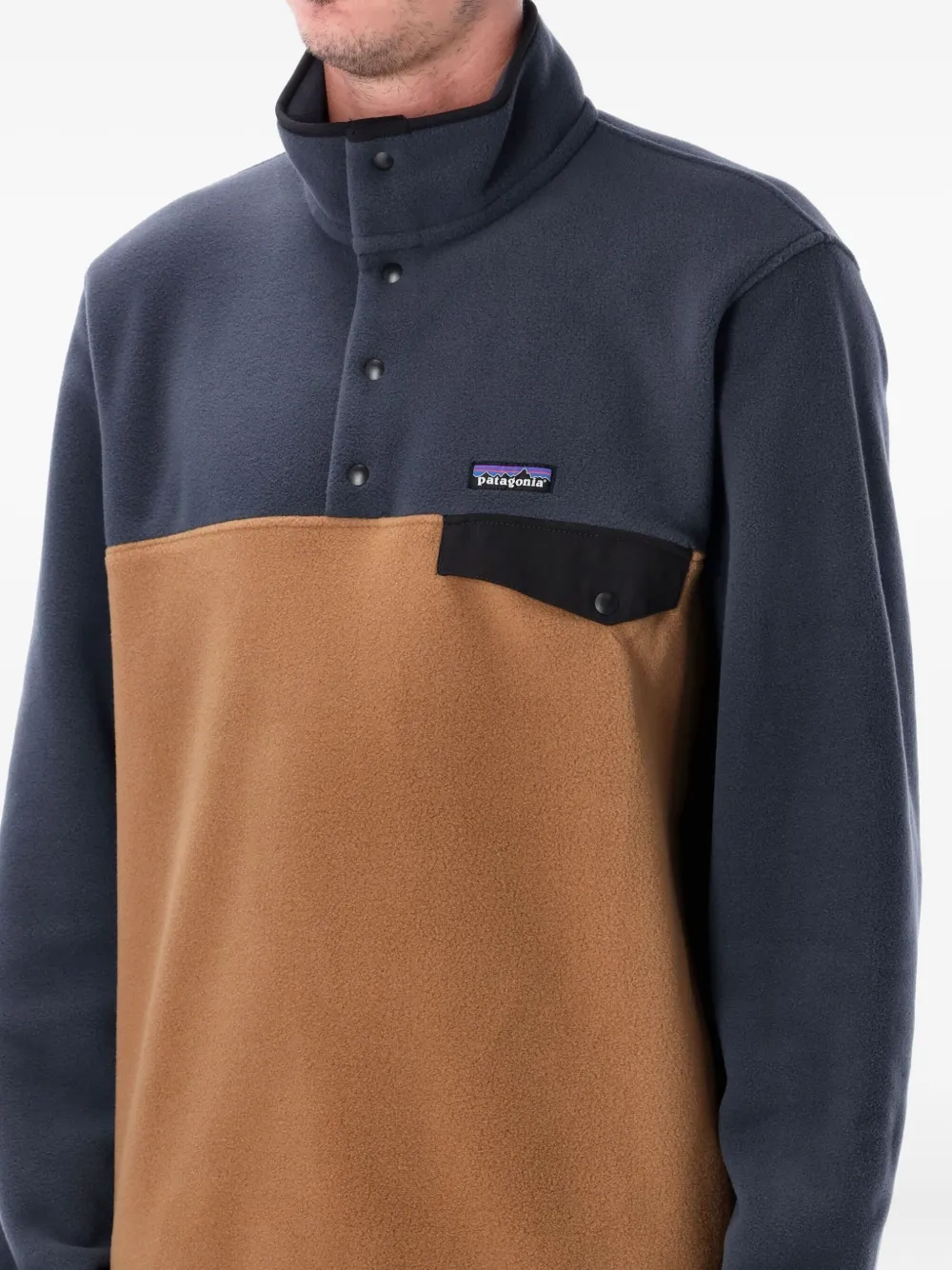 Patagonia Tweekleurige sweater met lange mouwen Blauw