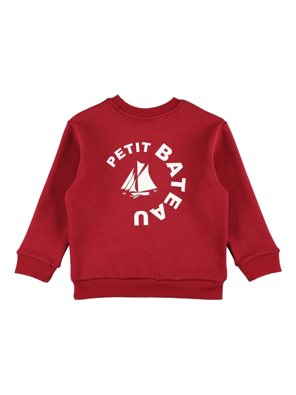 Petit Bateau Logo-patch Long-sleeved Sweatshirt In Blue