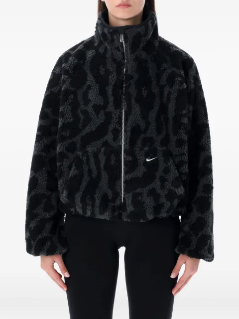 Nike leopard-patterned zip-up jacket