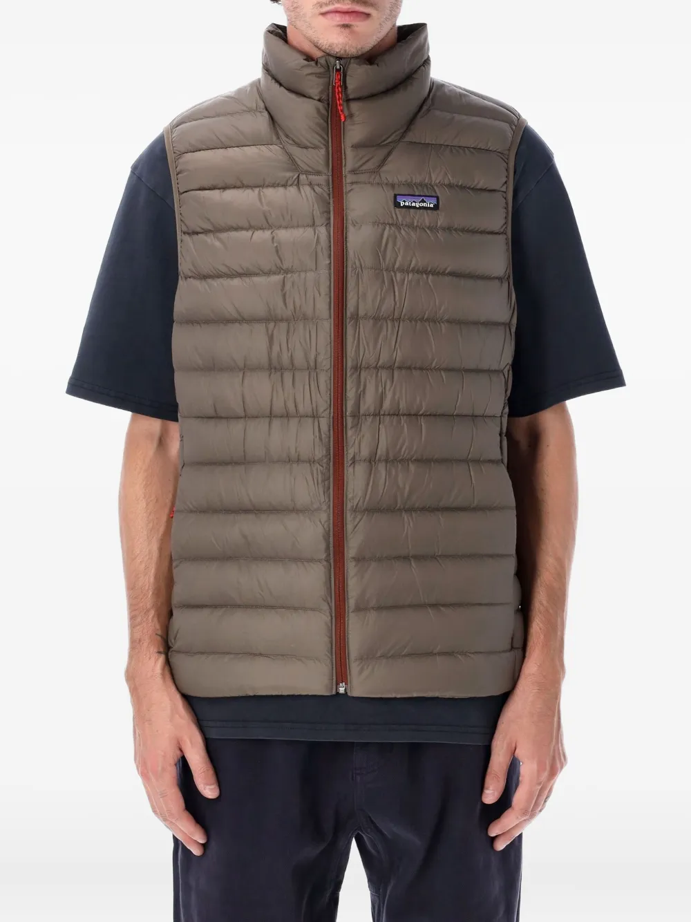 Patagonia Down Sweater & trade; quilted zip gilet - ブラウン Patagonia Down Sweater & trade; quilted zip gilet - ブラウン