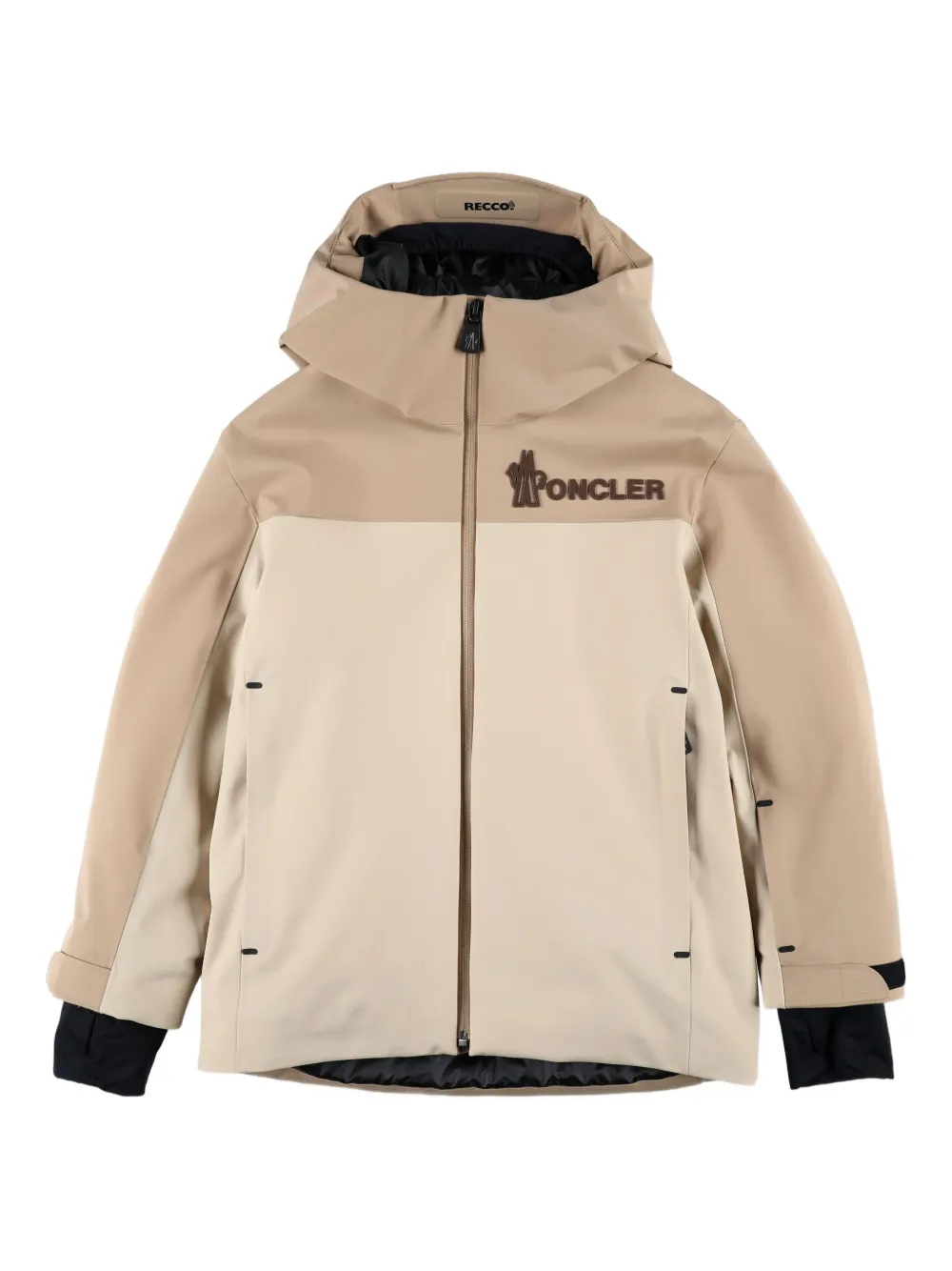 MONCLER GRENOBLE KIDS フーデッド パデッドコート - ニュートラル MONCLER GRENOBLE KIDS フーデッド パデッドコート - ニュートラル