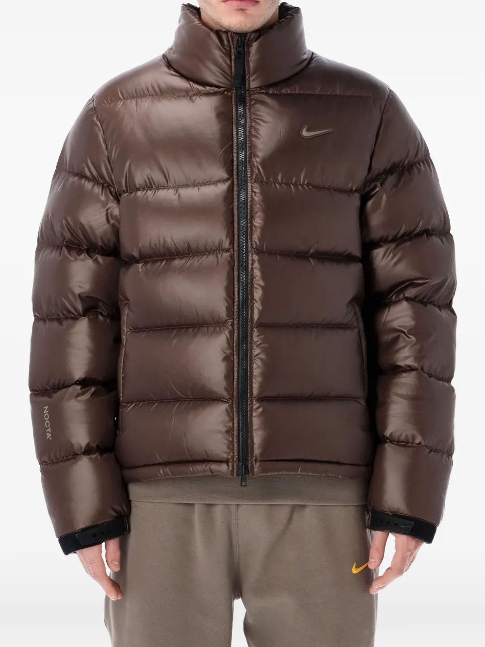 Nike quilted brown jacket