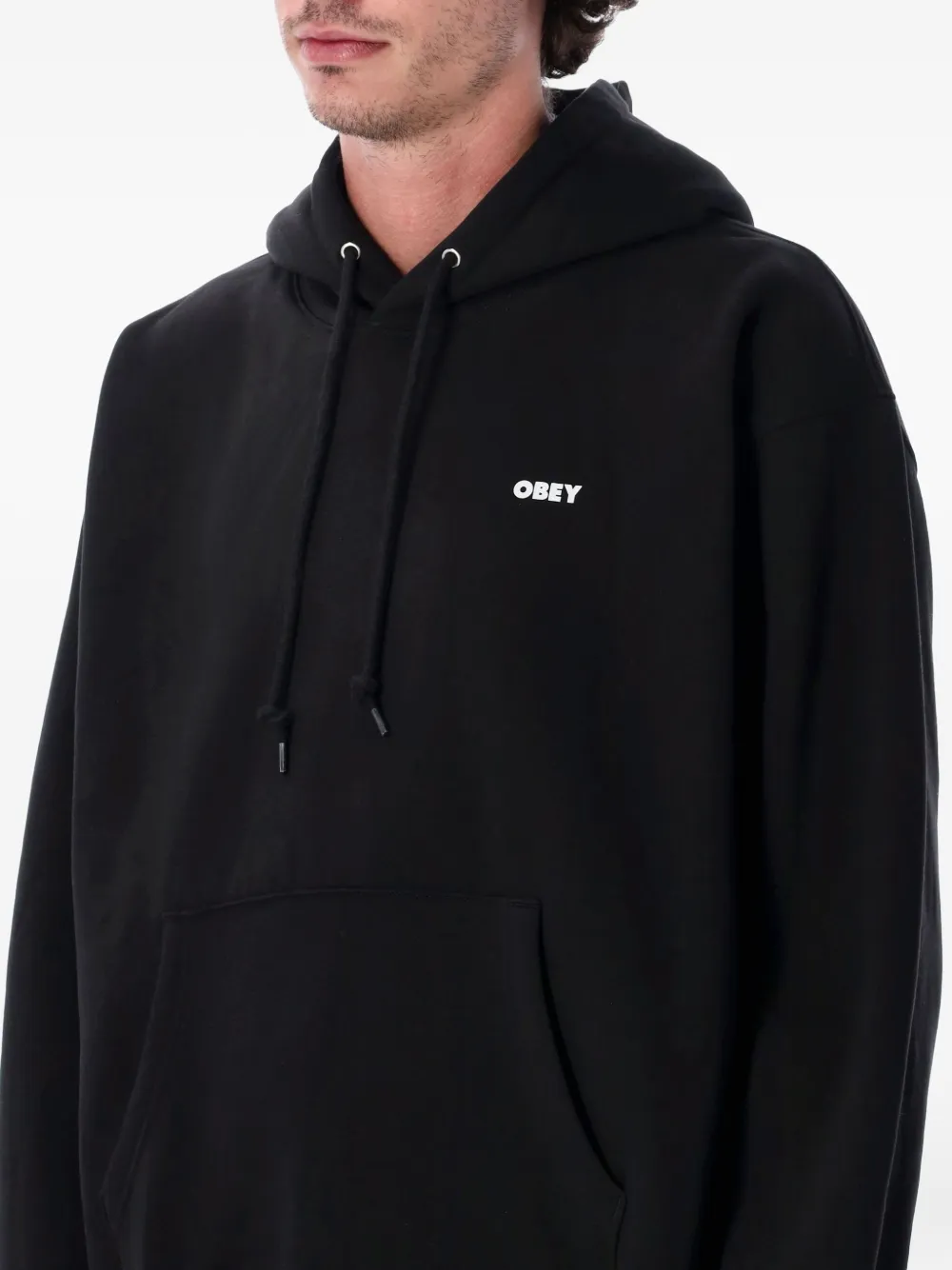 Obey Hoodie met bloemen Zwart