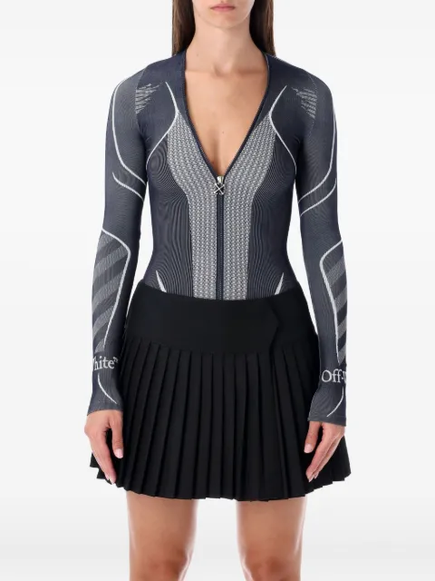 Off-White Diag seamless zip long-sleeve bodysuit