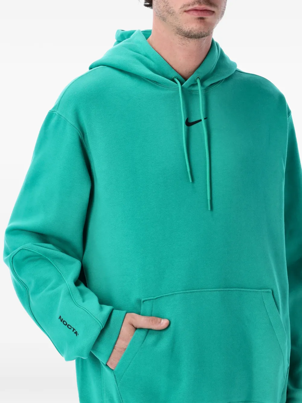 Nike logo-detail hoodie Groen