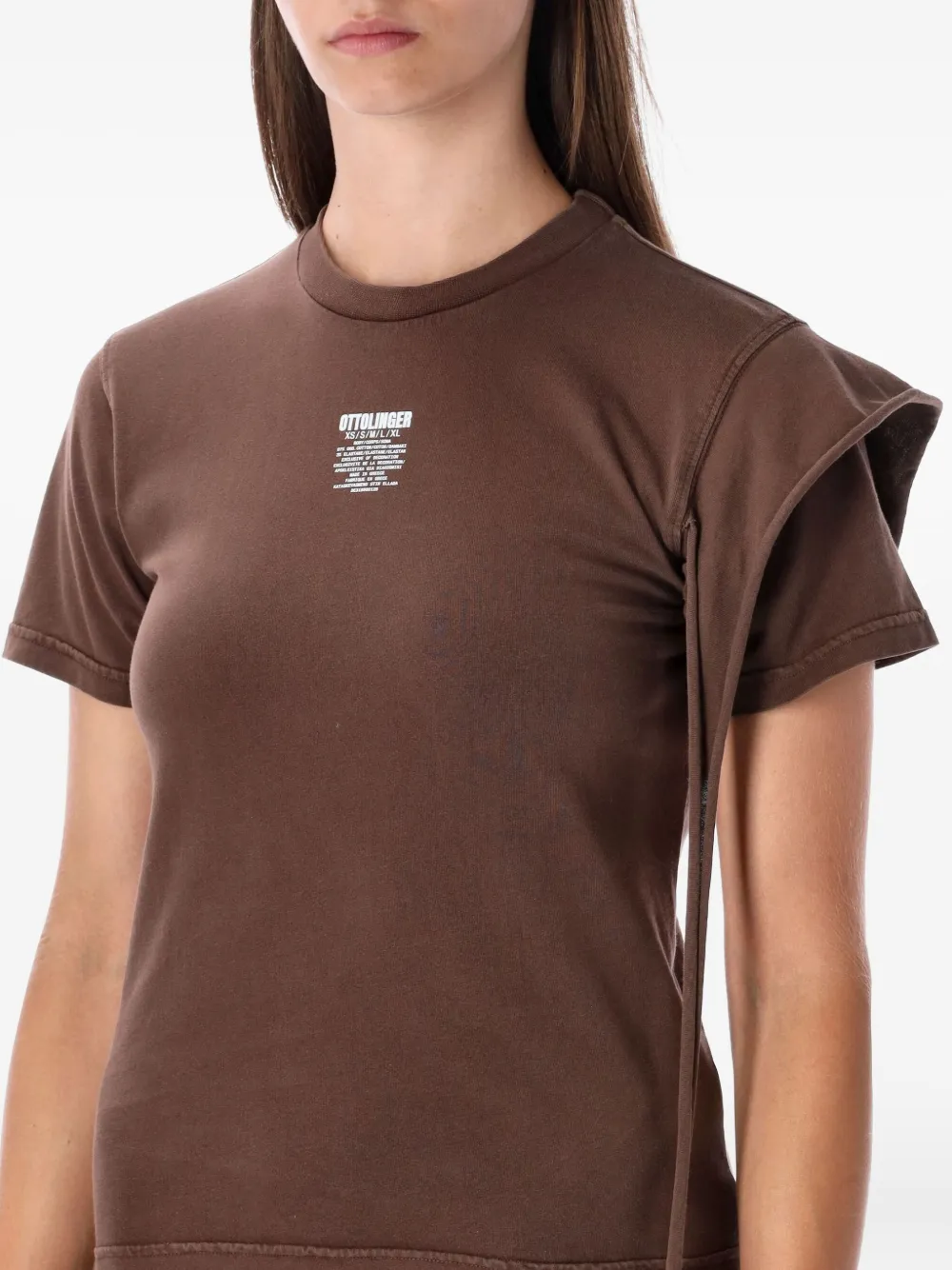 Ottolinger Draped T-shirt In Brown