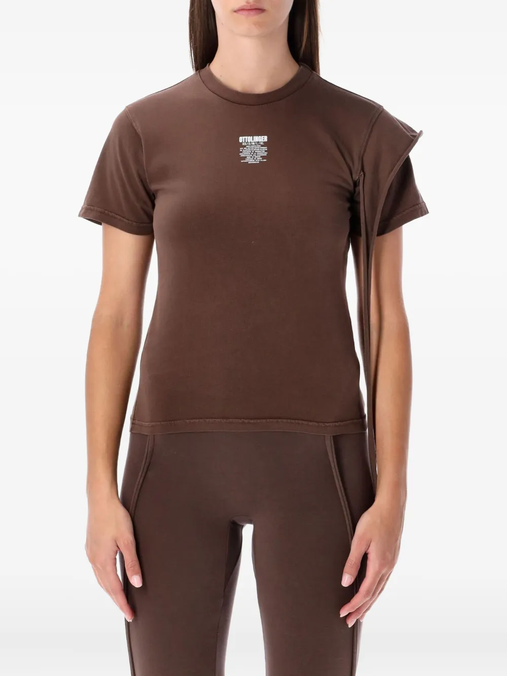 Ottolinger Draped T-shirt In Brown