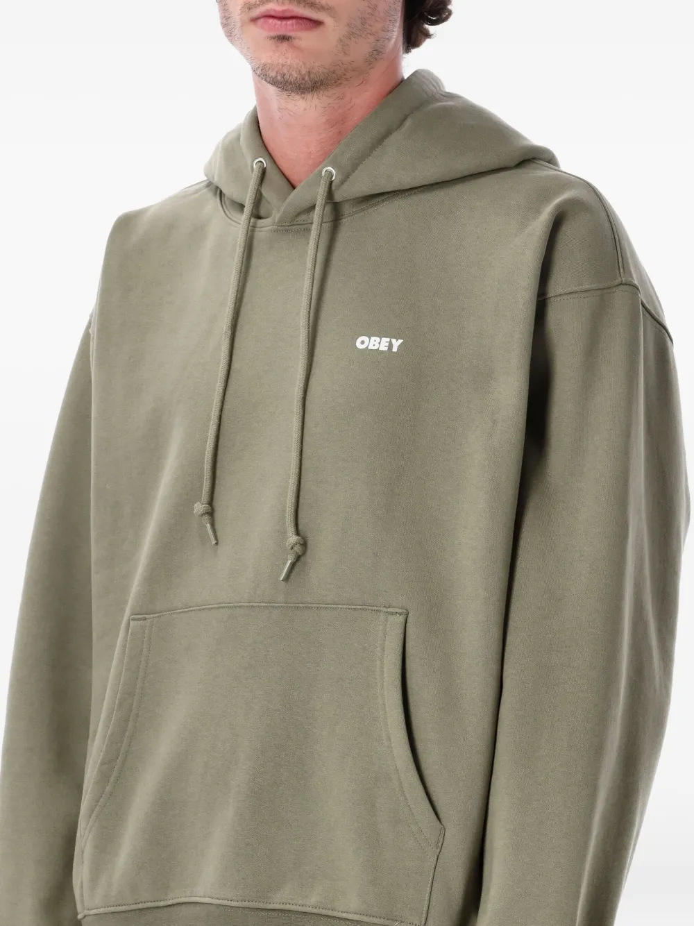 Obey Hoodie met zak aan de voorkant Groen