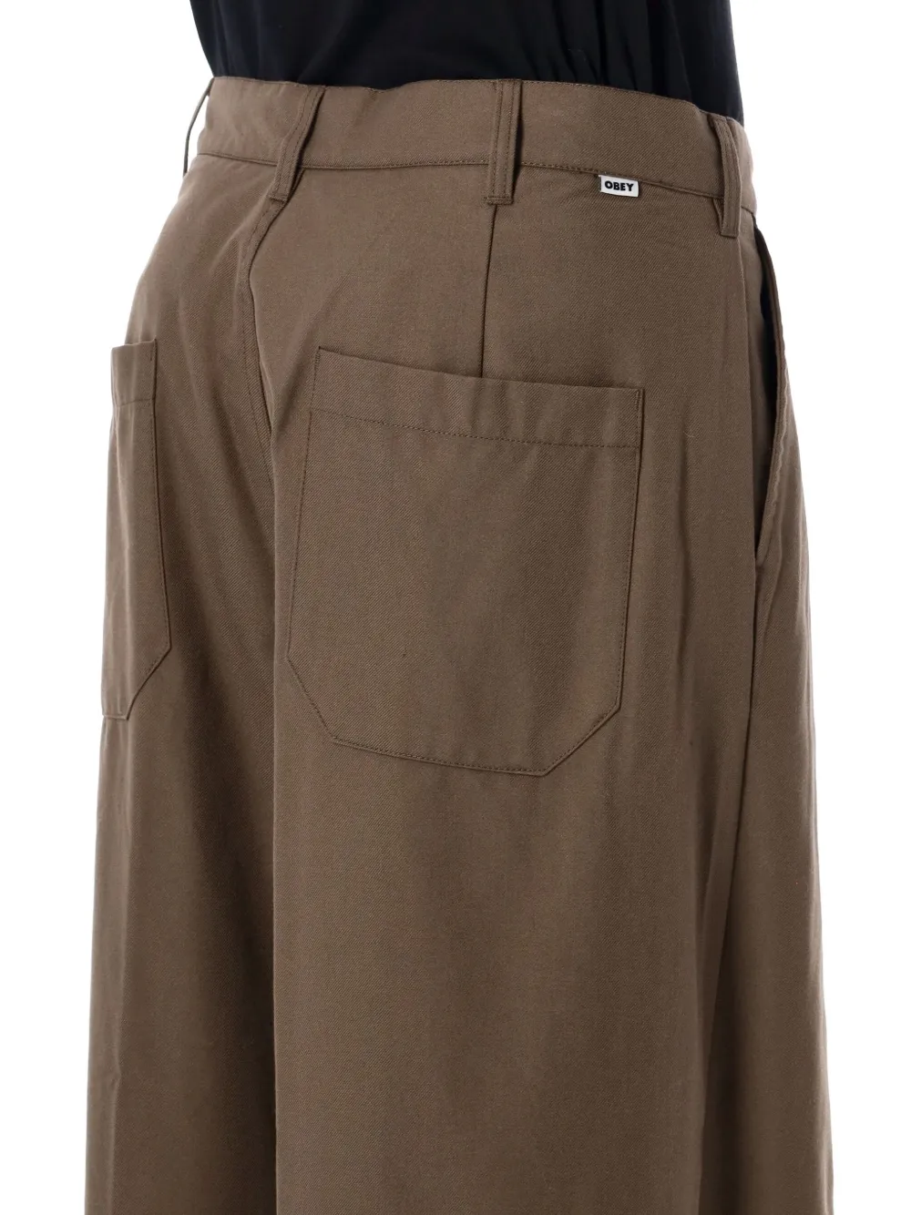 Obey Oliver geplooide broek Bruin