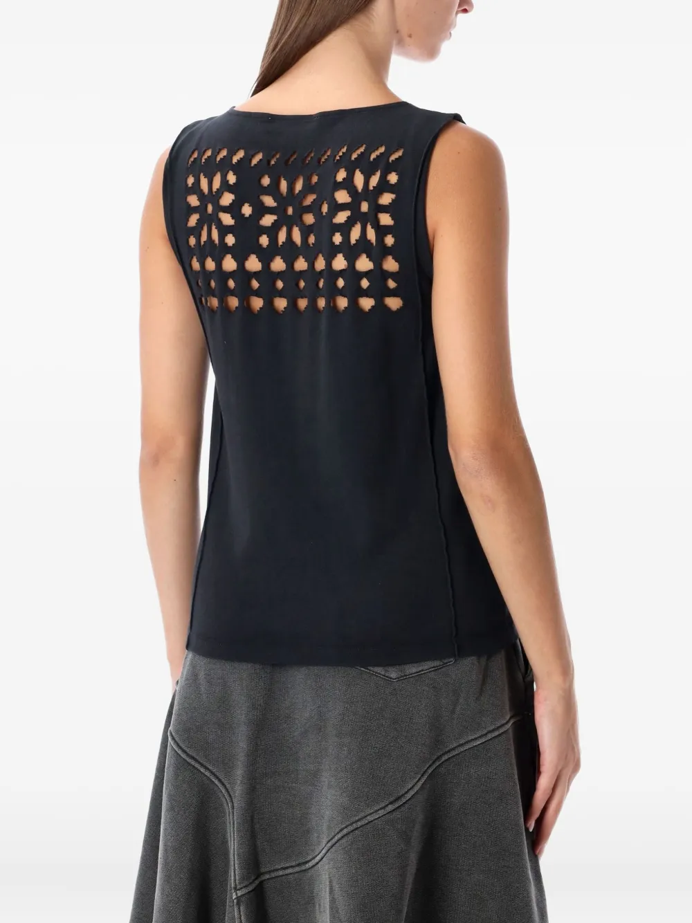 Our Legacy Fairisle Cut-out Top In Black