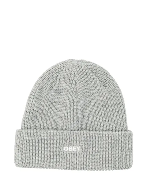 Obey logo-embroidered beanie
