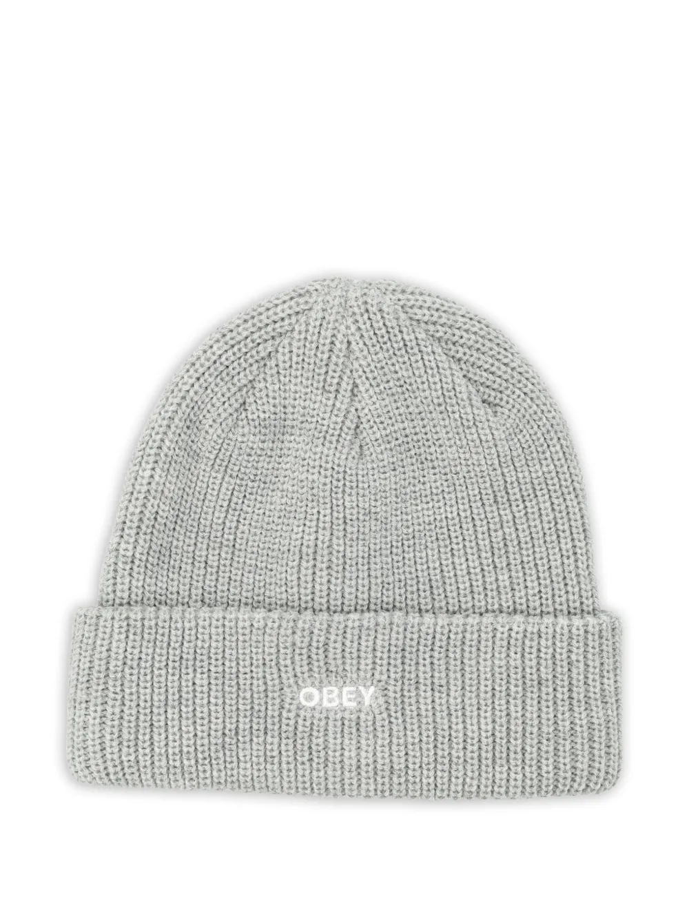 Obey logo-embroidered beanie | Grey | Image 1