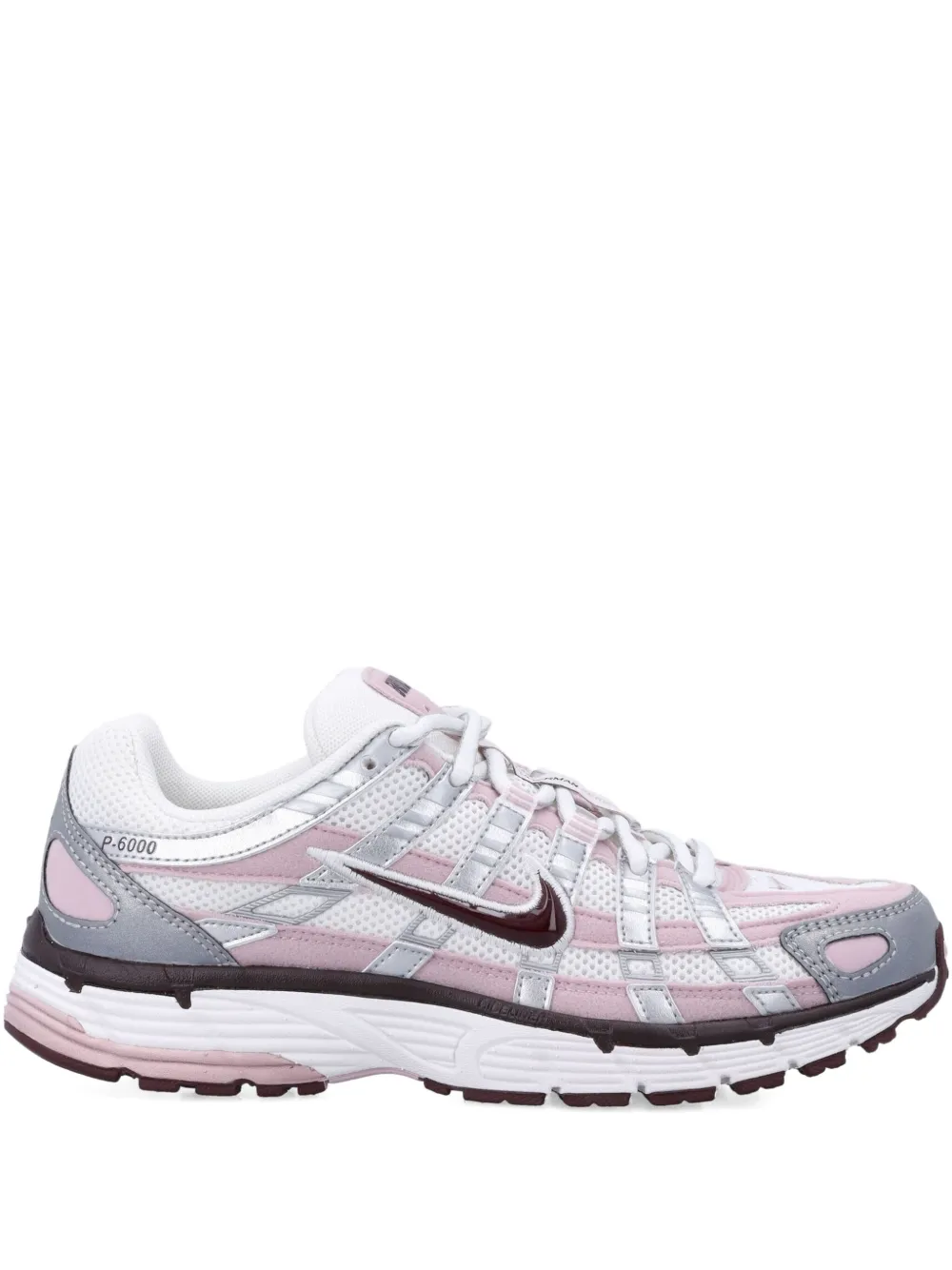 Nike Silver Panelled Trainers In Pink
