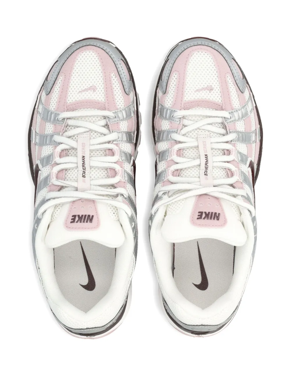 Nike Silver Panelled Trainers In Pink