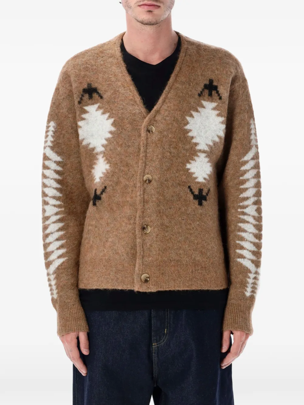 Pendleton  patterned cardigan | Brown | Image 1