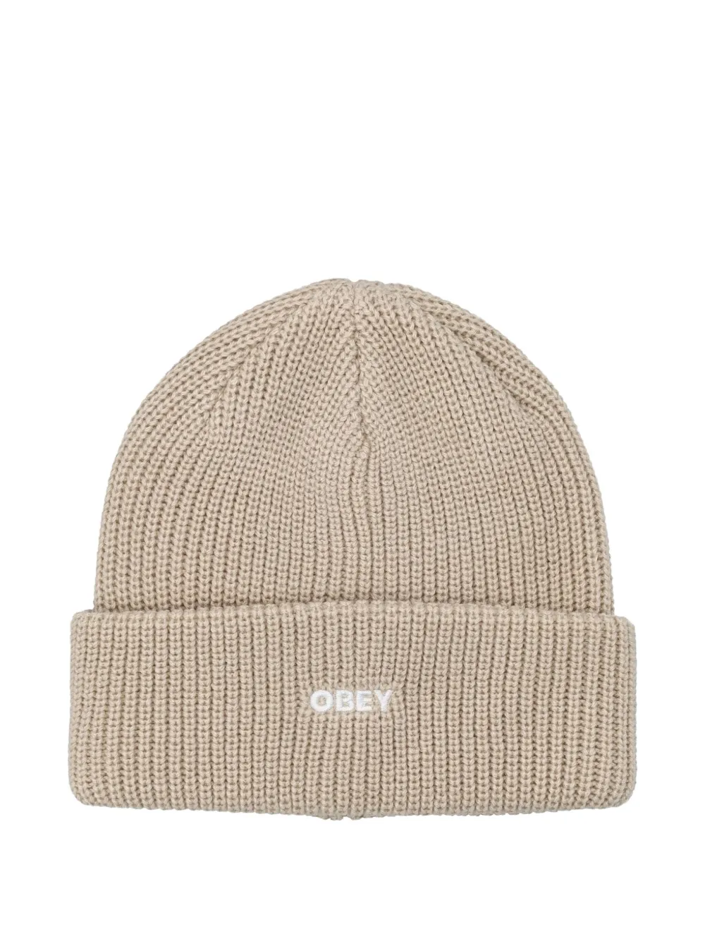 Obey Future ribbed beanie hat | Grey | Image 1