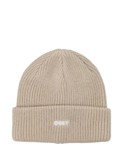 Obey Future ribbed beanie hat