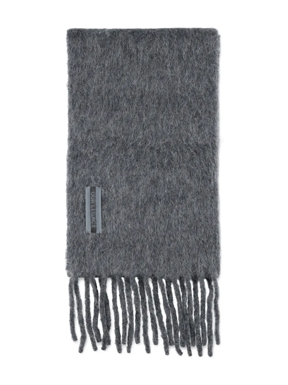 Our Legacy Estate Fringed Scarf In Gray