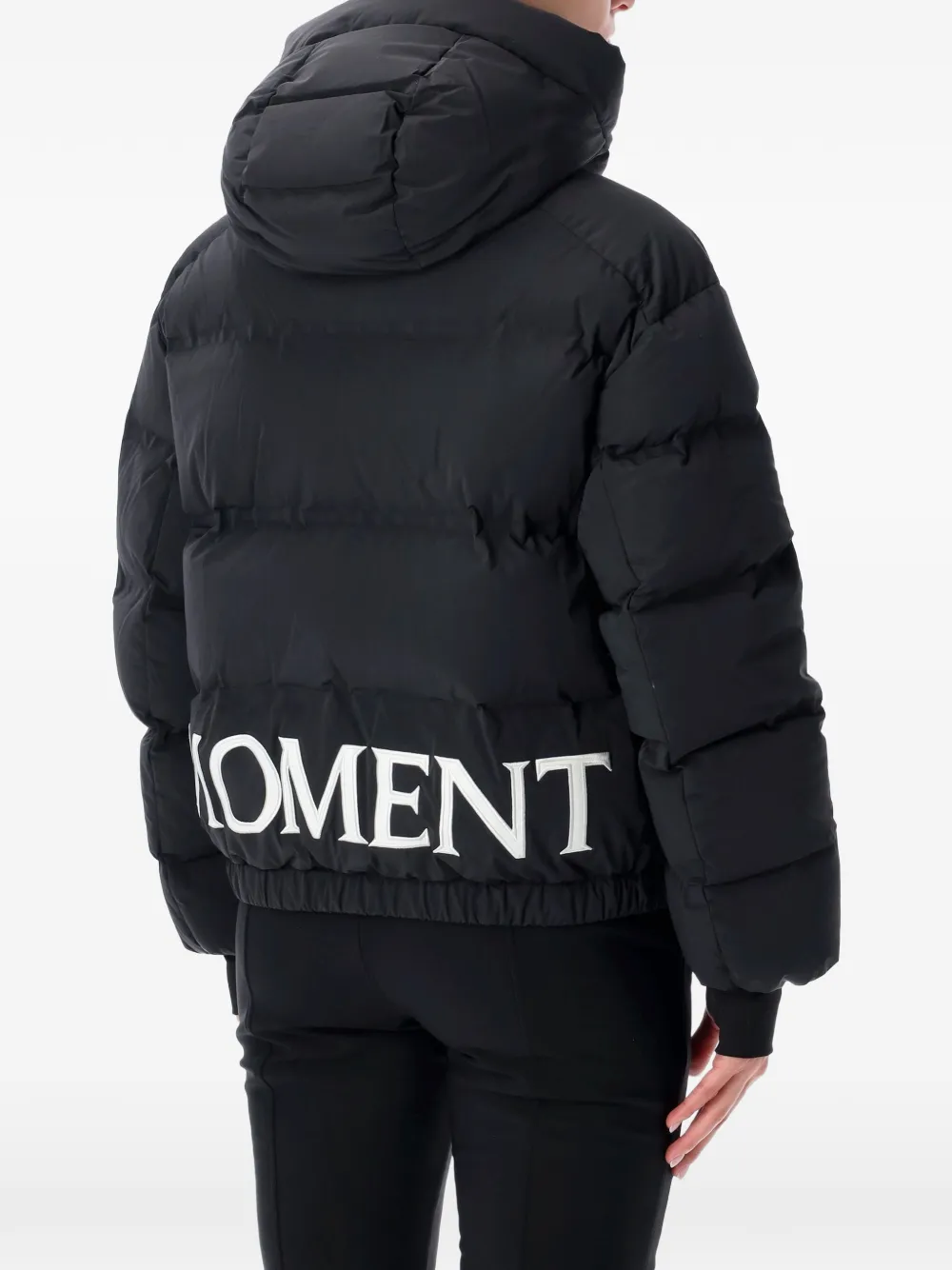 Perfect Moment hooded quilted ski jacket - Zwart