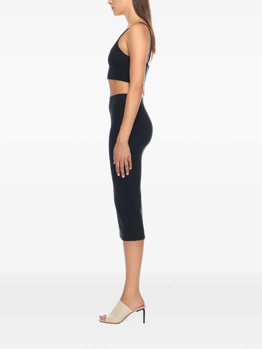 Off-White Sleep cropped top met spaghettibandjes Zwart