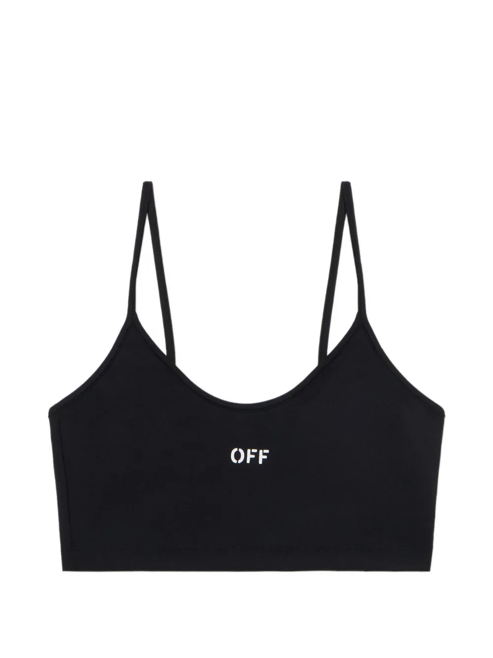 Off-White Sleep cropped top met spaghettibandjes Zwart