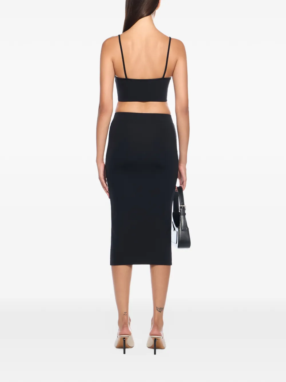 Off-White Sleep cropped top met spaghettibandjes Zwart