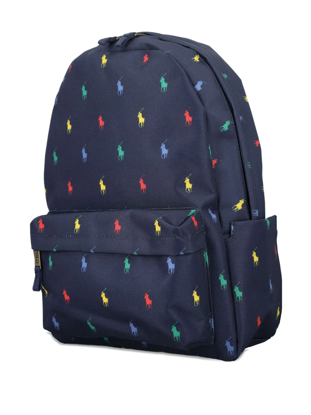 Polo Ralph Lauren Logo Pattern Backpack In Blue