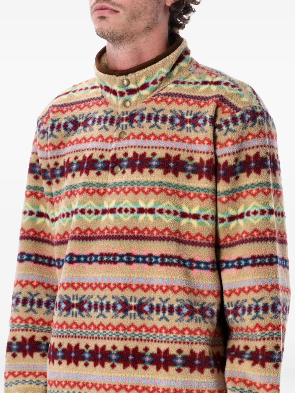 Polo Ralph Lauren Multicolor Recycled Material Sweatshirt In Brown