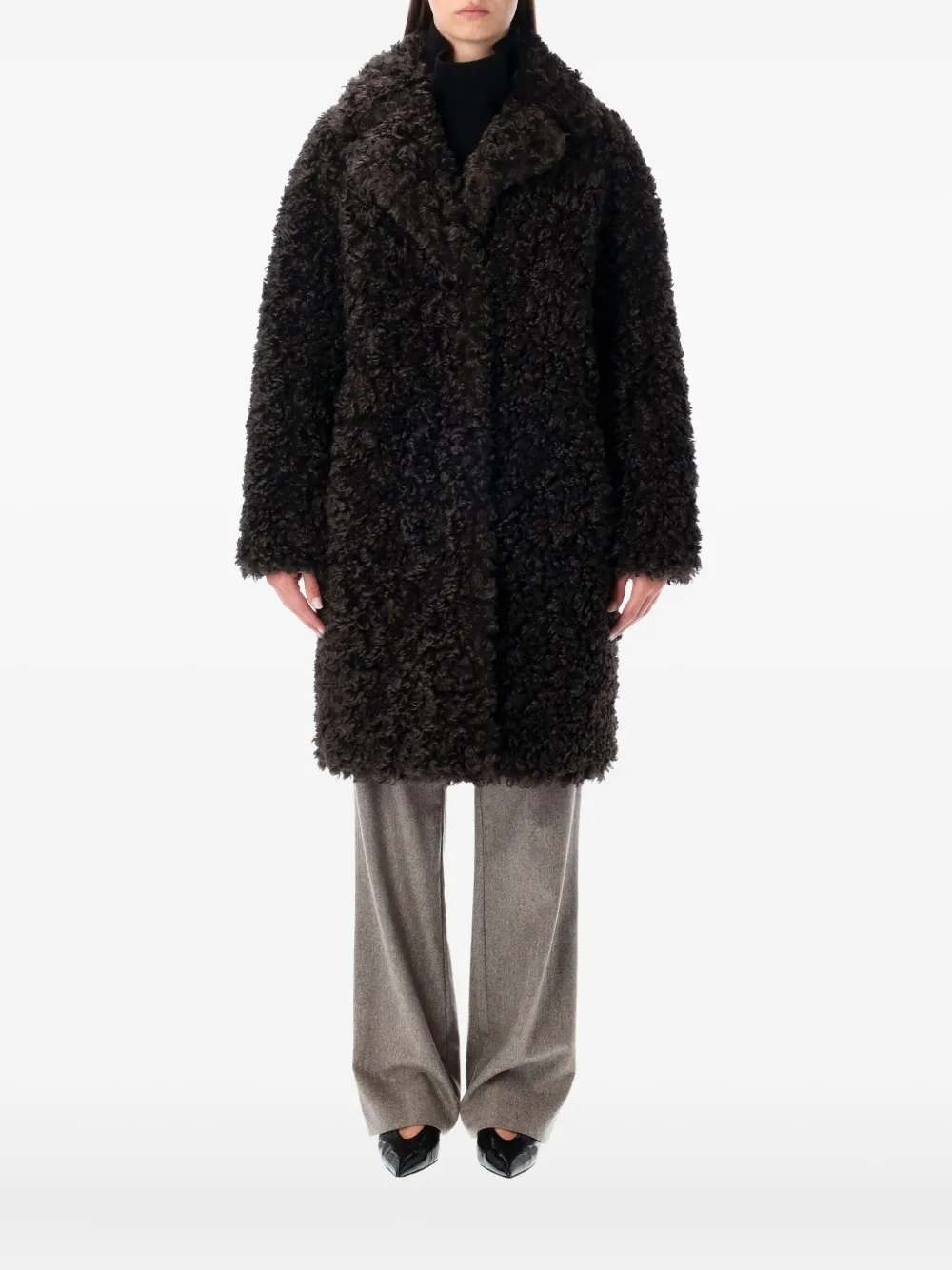 STAND STUDIO textured coat | marrón | Image 1