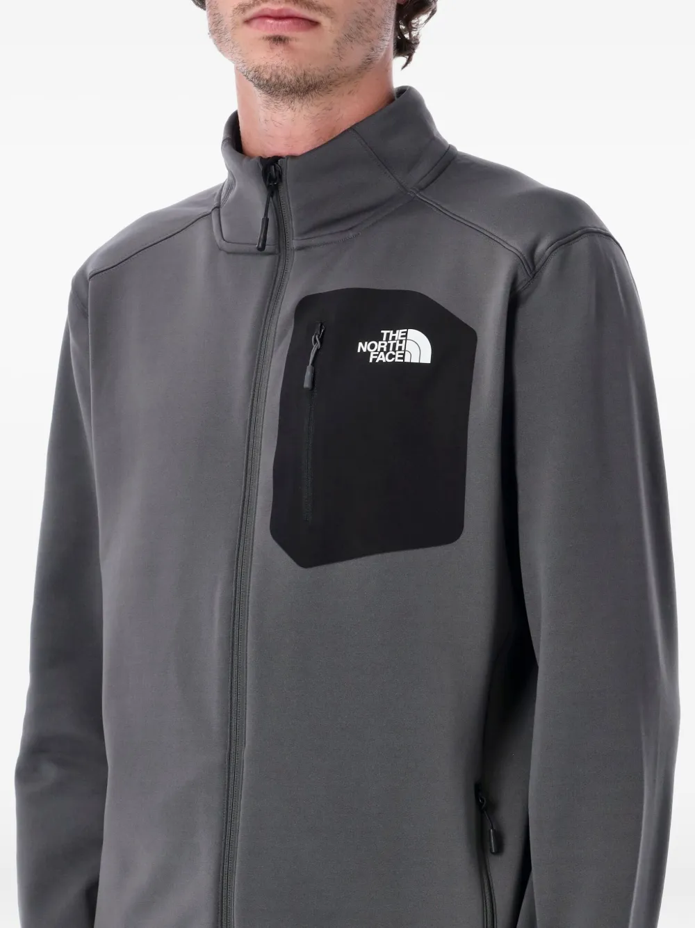The North Face Crest fleece jack met rits Grijs