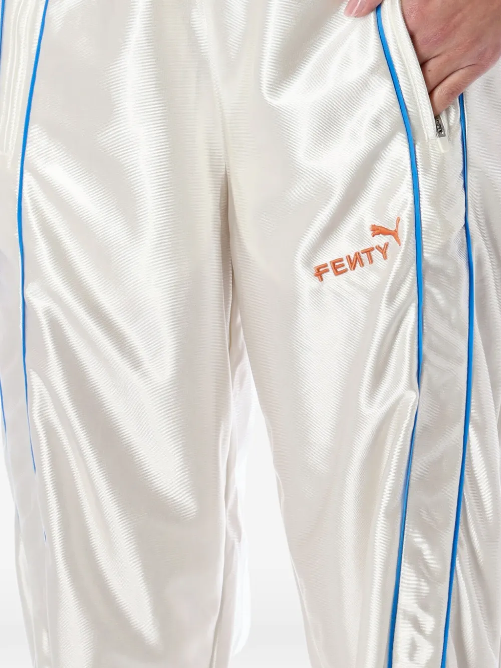 Fenty X Puma T7 zip-pocket track pants Beige
