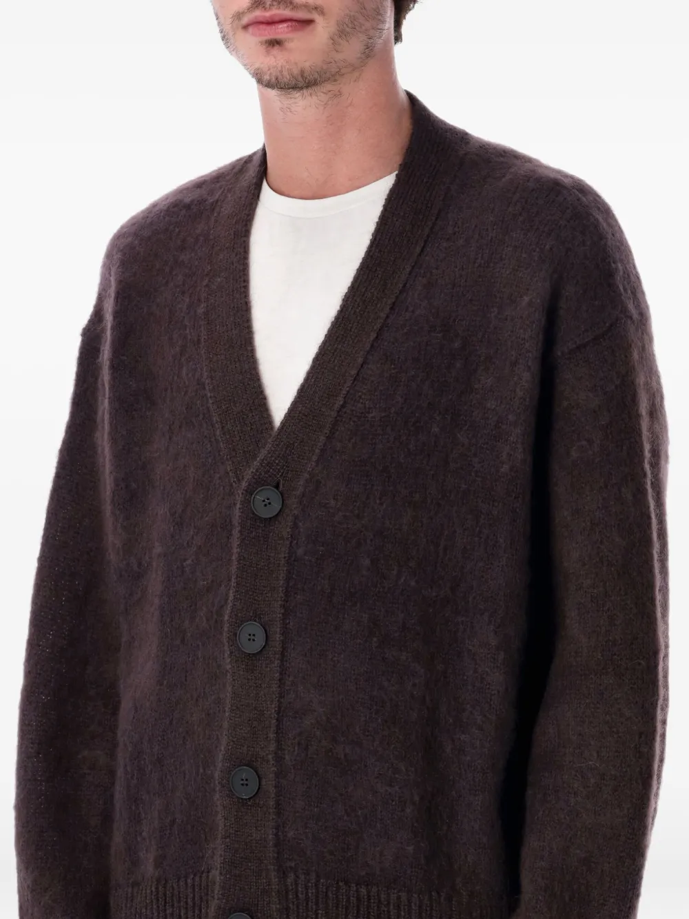 Studio Nicholson Buttoned Cardigan In Brown