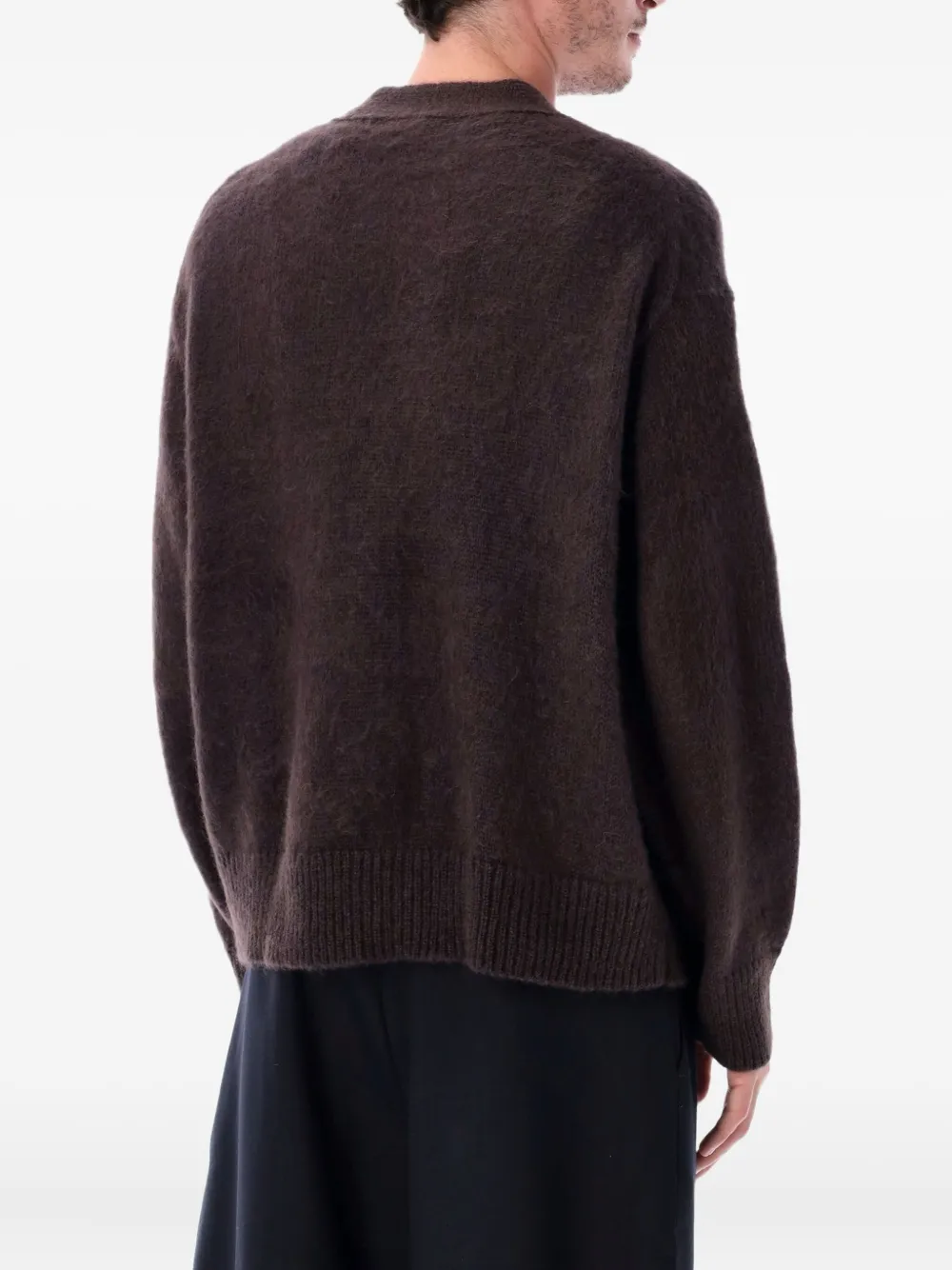 Studio Nicholson Buttoned Cardigan In Brown