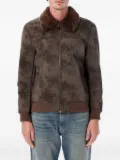 Sword leather bomber jacket - Brown
