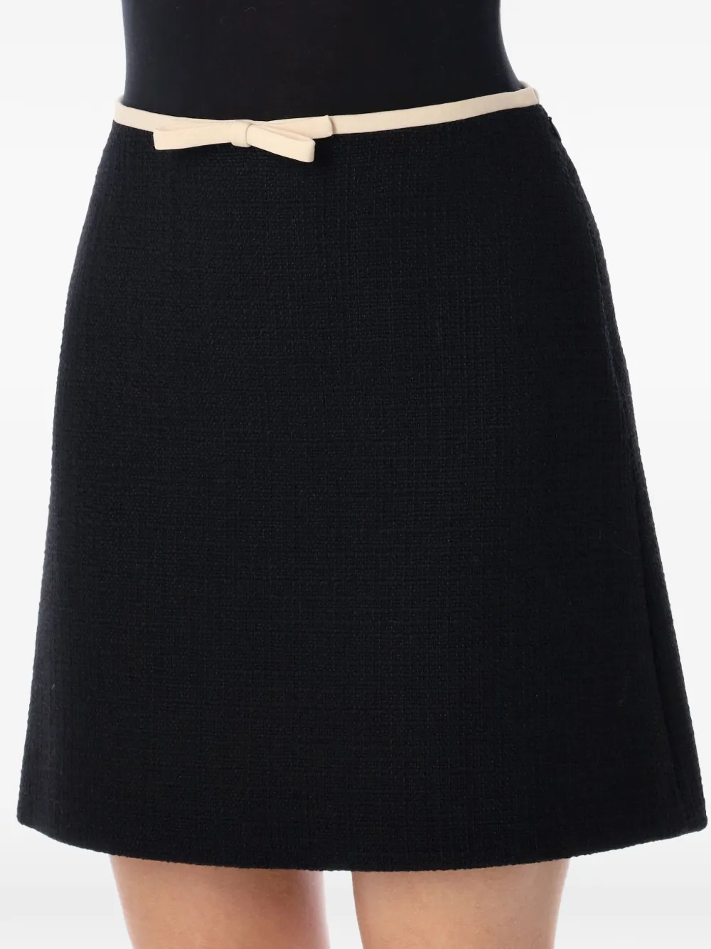 Valentino Garavani bow-trim mini skirt Zwart