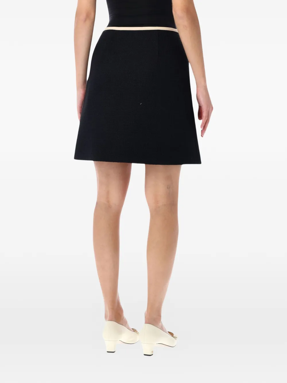 Valentino Garavani bow-trim mini skirt - Zwart