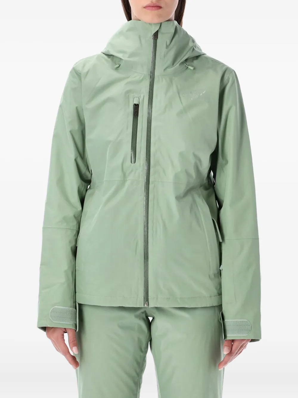 The North Face Hooded Zip Skiwear Jacket In Green