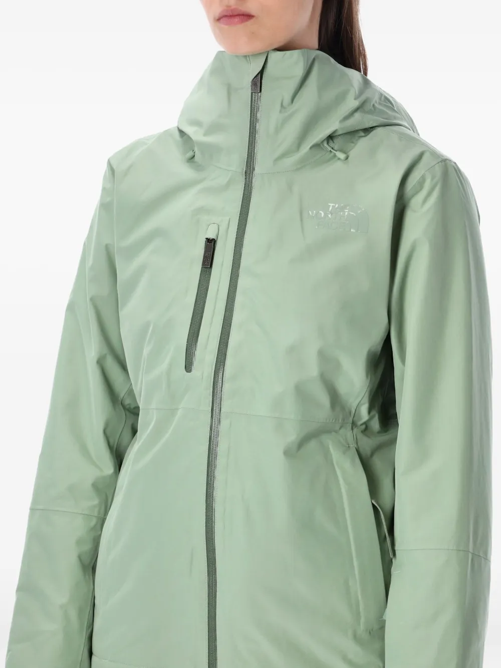 The North Face Hooded Zip Skiwear Jacket In Green