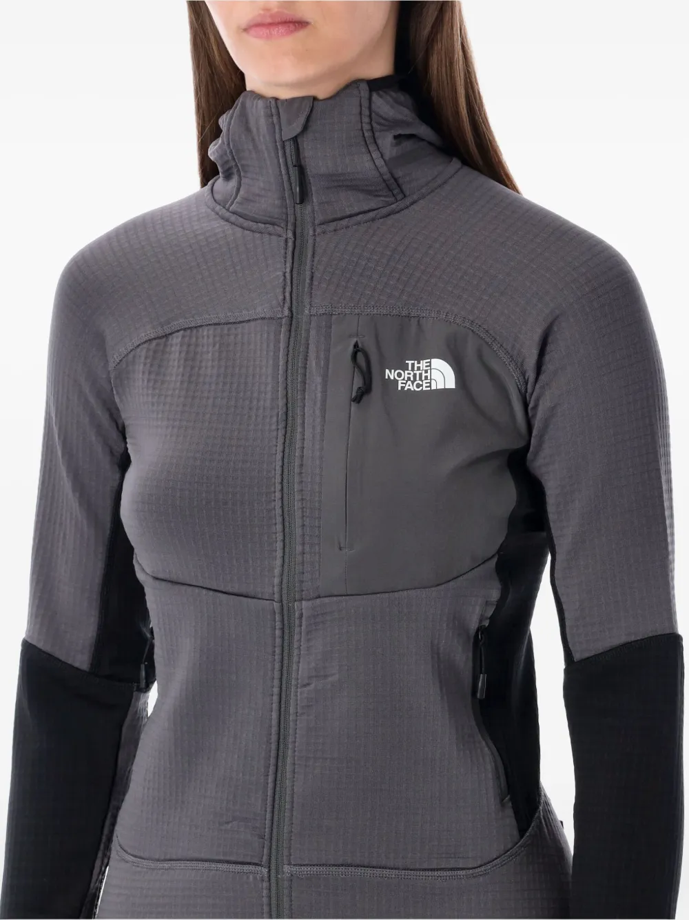 The North Face Hooded Zip Skiwear In Gray