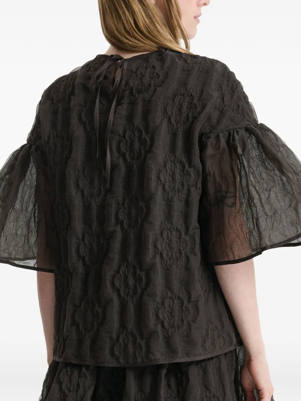 Cecilie Bahnsen Bryndis matelassé-effect blouse | Blusas | Image 2