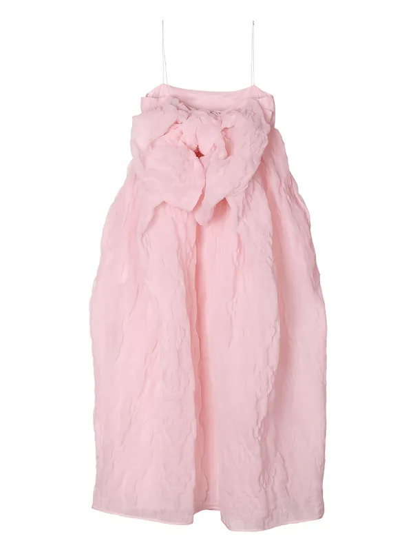 Cecilie Bahnsen Vilma Matelass Bow Dress | Pink | FARFETCH Cecilie Bahnsen Vilma Matelass Bow Dress | Pink | FARFETCH