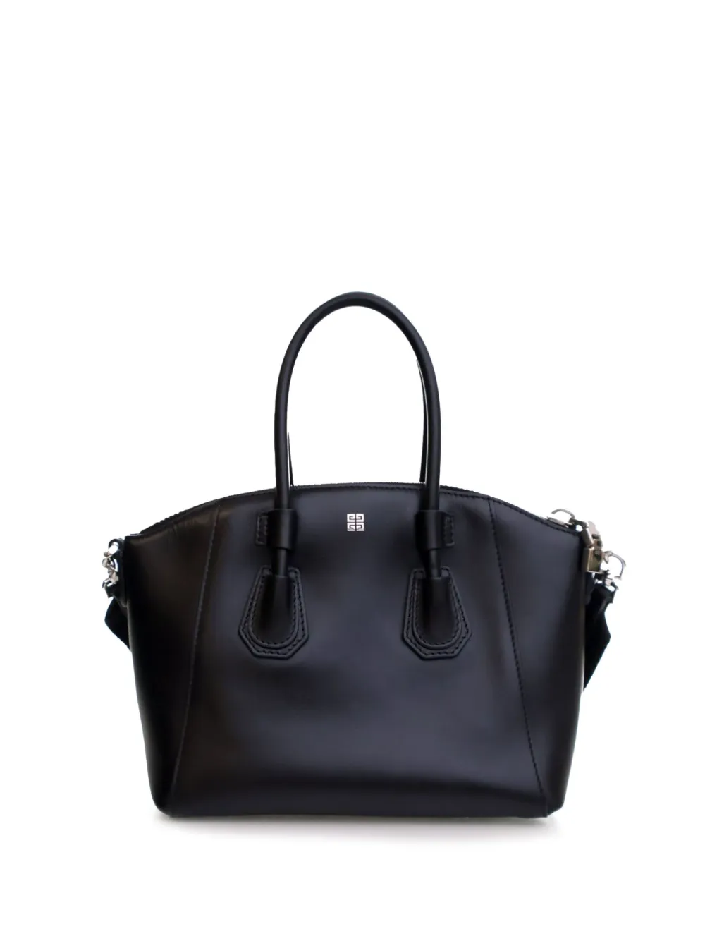 Pre-owned Givenchy 2010-2025 Mini Calfskin Antigona Sport Satchel In Black