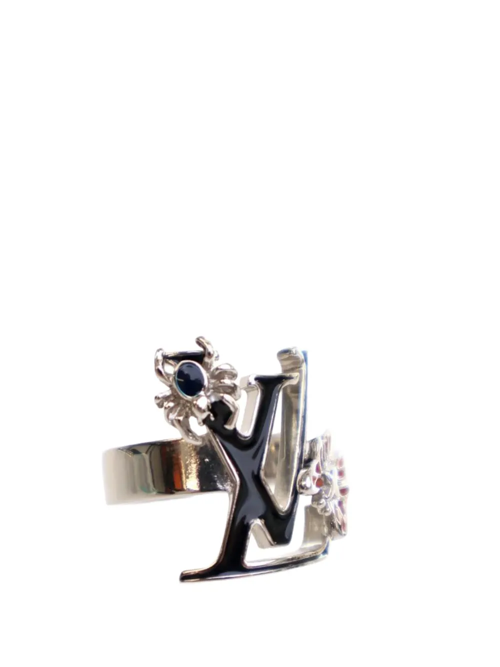 Louis Vuitton Pre-Owned 20th Century Palladium Plated Enamel Fairytale Cocktail Ring costume ring | Image 2