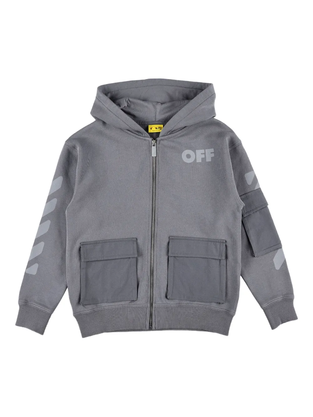 Off-White Kids zip-up hoodie | Grey | Image 1