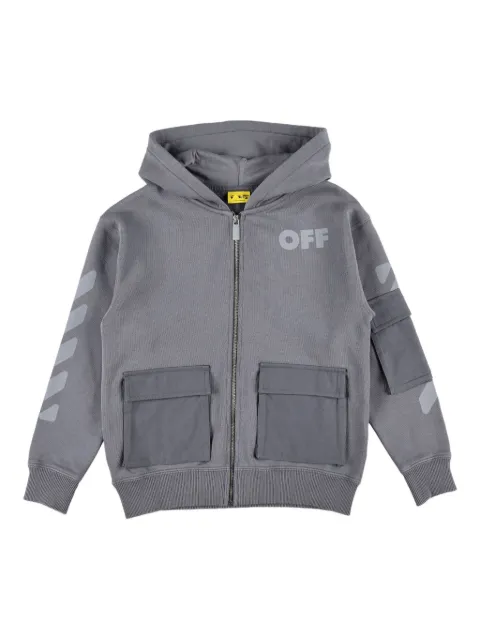 Off-White Kids hoodie con cierre