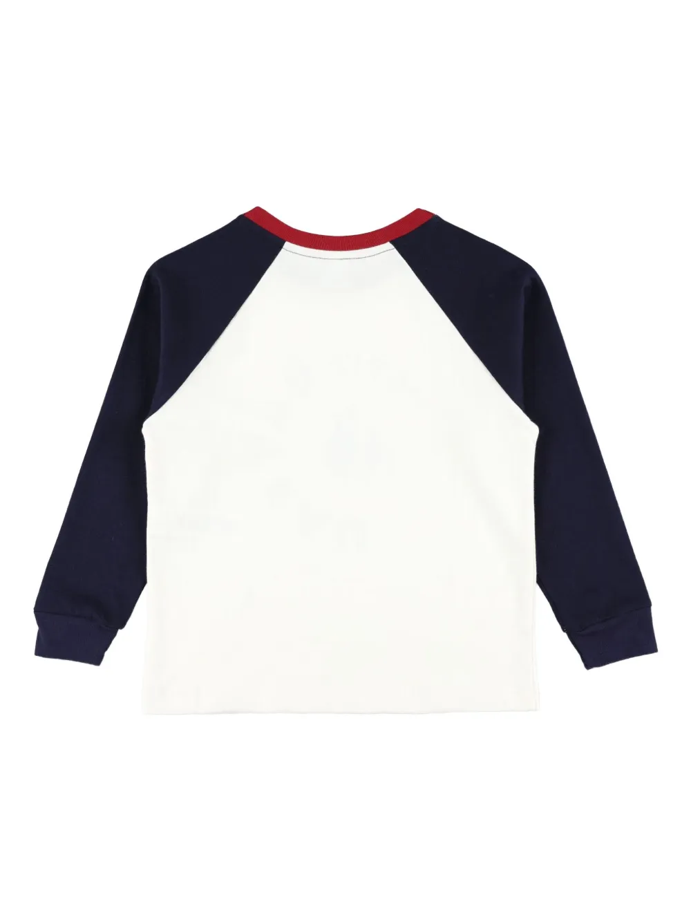 Petit Bateau Long-sleeved Logo T-shirt In White