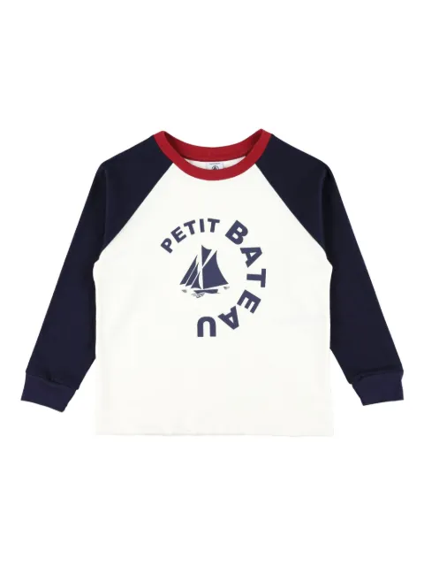 Petit Bateau playera manga larga con logo