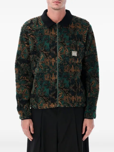 Rvca zip-up patterned shirt jacket 
